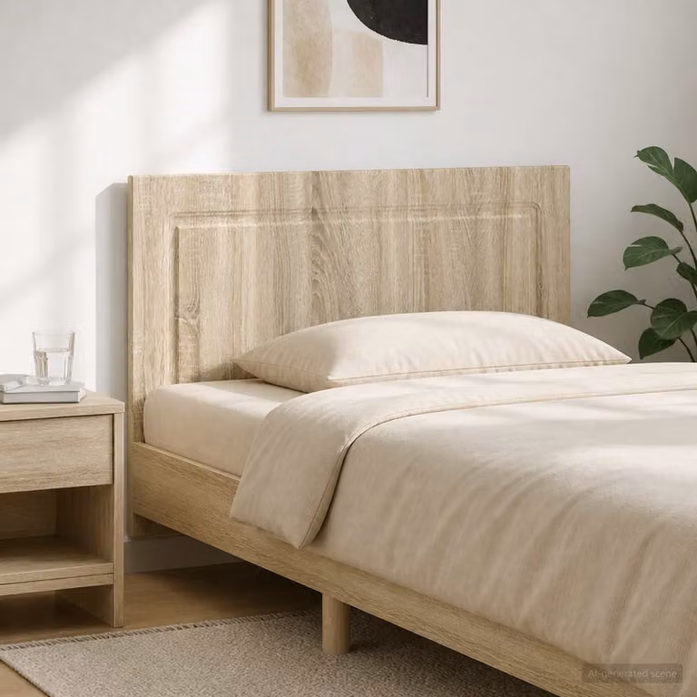 Testiera da muro moderna vidaXL UTRECHT in legno ingegnerizzato color rovere sonoma e beige