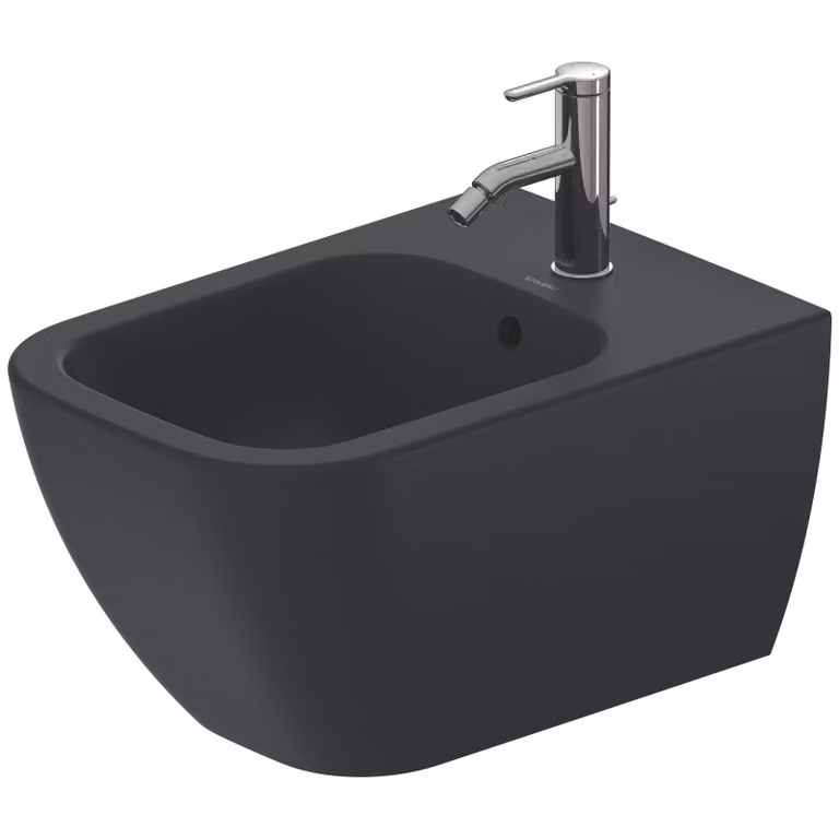 Duravit bidet mural Happy D.2 54cm avec trop-plein, avec plage de robinetterie, 1 trou pour robinetterie, 2258151300, 2258151300