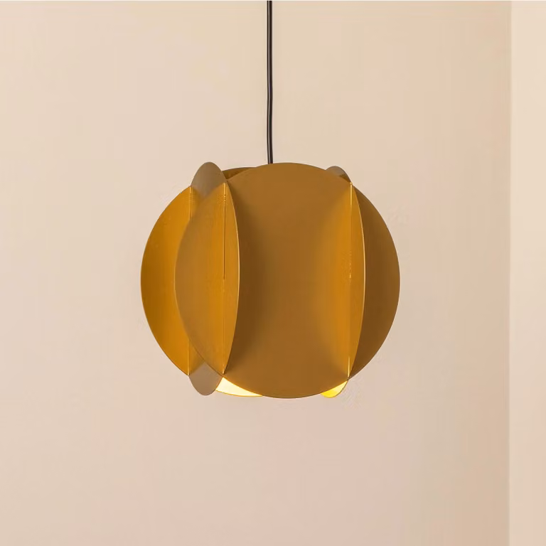 Lampada a sospensione Corner Opviq, dimmerabile, Ottone / Oro, Soggiorno / Sala da pranzo, Metallo, Moderno, Lampada a sospensione