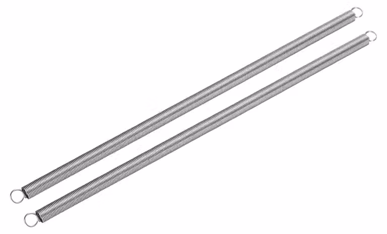 Molle a trazione, confezione da 2, 10x300 mm, acciaio inossidabile 304, con gancio doppio