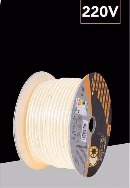 Trade Shop - Bobina 100mt Strip Led Cob 220v Esterno Ip65 Luce 3000k 4000k 6500k 220v-cob-288 - -bianco Naturale -