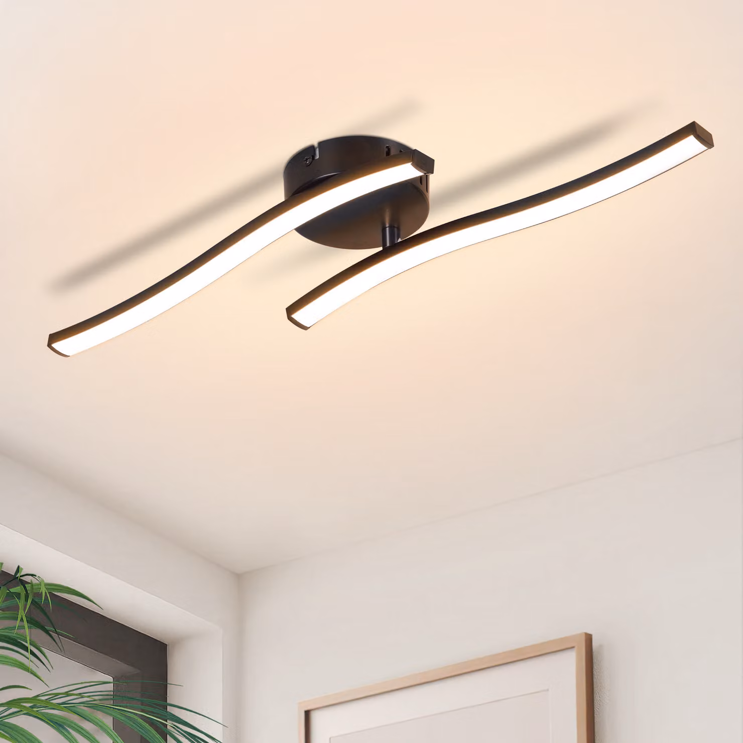 Lampada a soffitto LED ZMH, 12W, adatta per cucina, corridoio, camera da letto. Lampada da interno a soffitto per soggiorno, camera da letto, corridoio, ufficio. Colore: argento