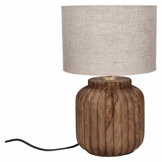 Lampada da tavolo Pomax Lampedusa, marrone, diametro 25 cm, altezza 42 cm