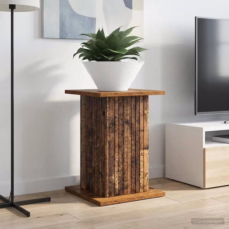 vidaXL Supporto per piante moderno in legno marrone L/P/H: 30,5 x 30 x 43 cm
