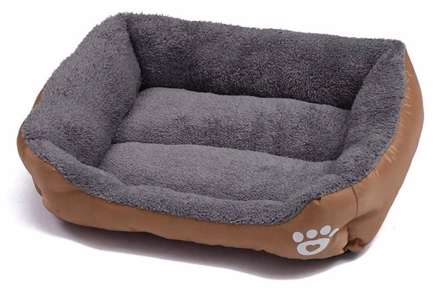 Cuccia per cani, forma rettangolare, colore kaki, dimensioni 66 x 50 cm, morbida e confortevole, adatta a cani e gatti
