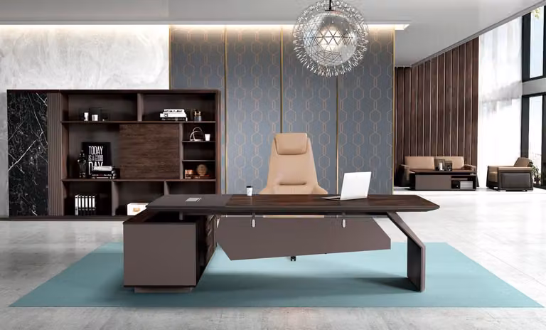 Büromöbel Tisch Bürotisch Arbeitstisch Schreibtisch Büro Holz Braun