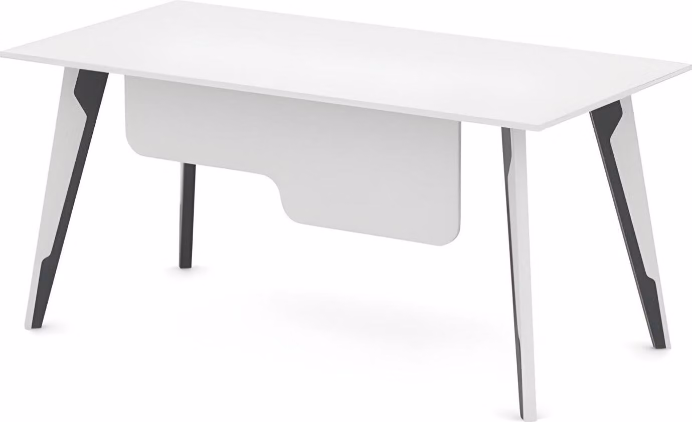 Schreibtisch Arbeitszimmer Tisch Bürotisch Computertisch Weiß - Schwarz