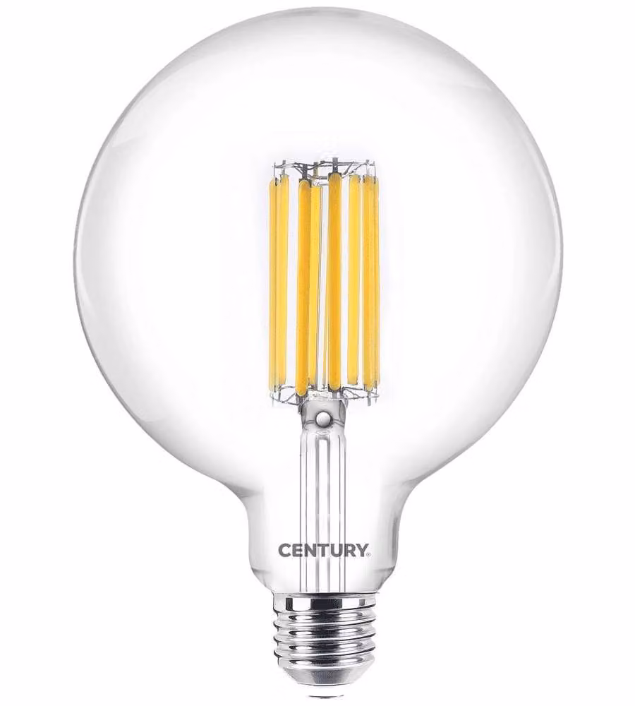 Lampadina LED a Filamento Incanto Century Italia a Globo, Attacco E27, 22W, 3452lm, 4000K, Trasparente