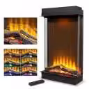 Acantha Aspire 50 Portrait Panoramic camino elettrico da incasso 93,8 × 55,4 × 23,6 cm 3D LED 1–2 kW telecomando 3 lati (panoramico)