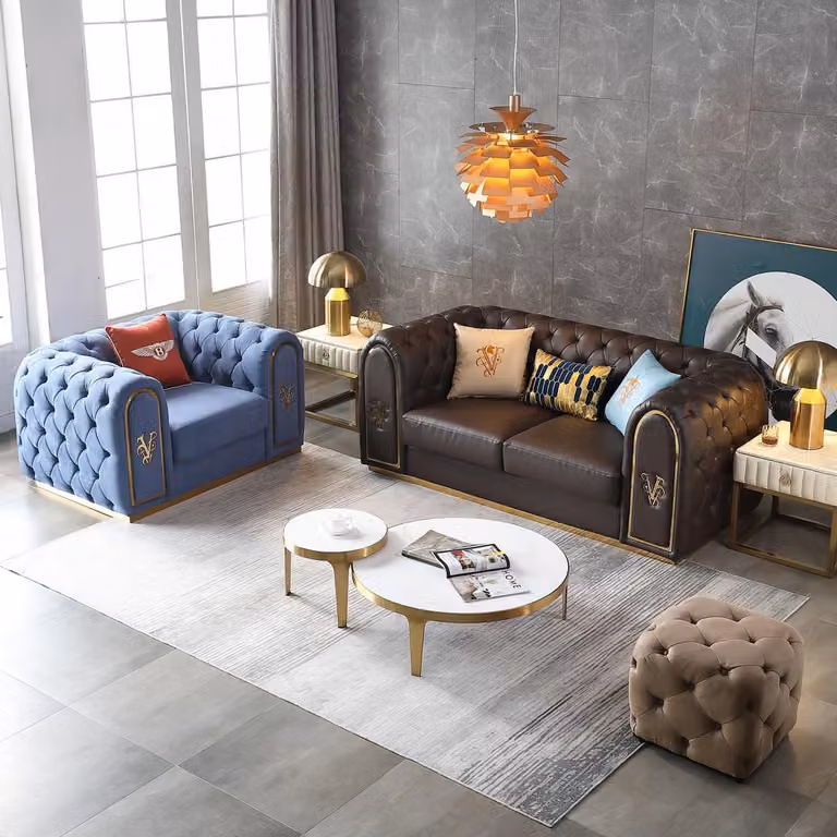 Sofagarnitur 3+1 Sitzer Klassischer Wohnlandschaft Sofas Couchen Polster Sofa