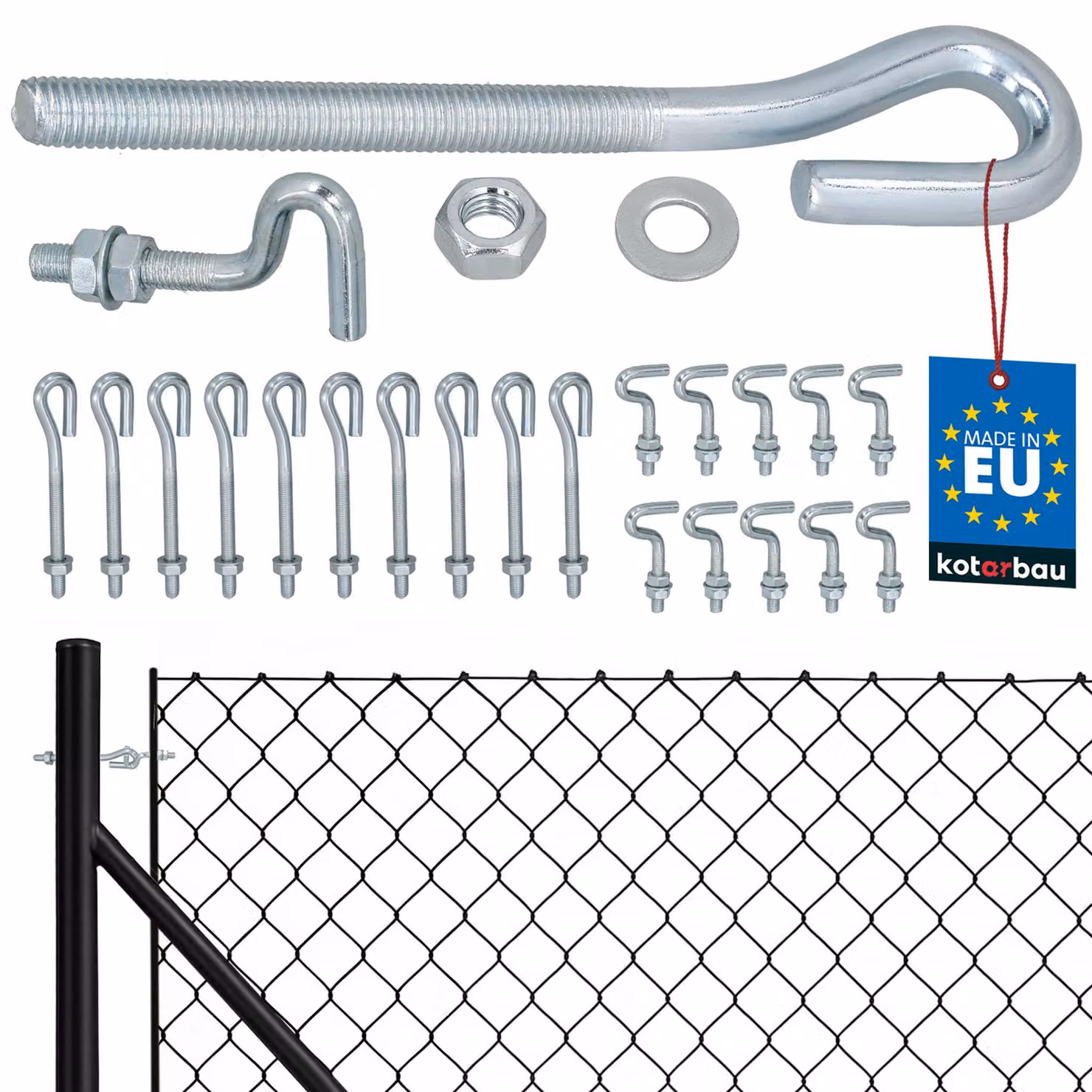 KOTARBAU® 10 Pezzi Tiranti per Filo Acciaio M10 Tenditore Filo Tendicavo per Filo Acciaio Tendifilo Chiuso con Vite di Fissaggio Aperta