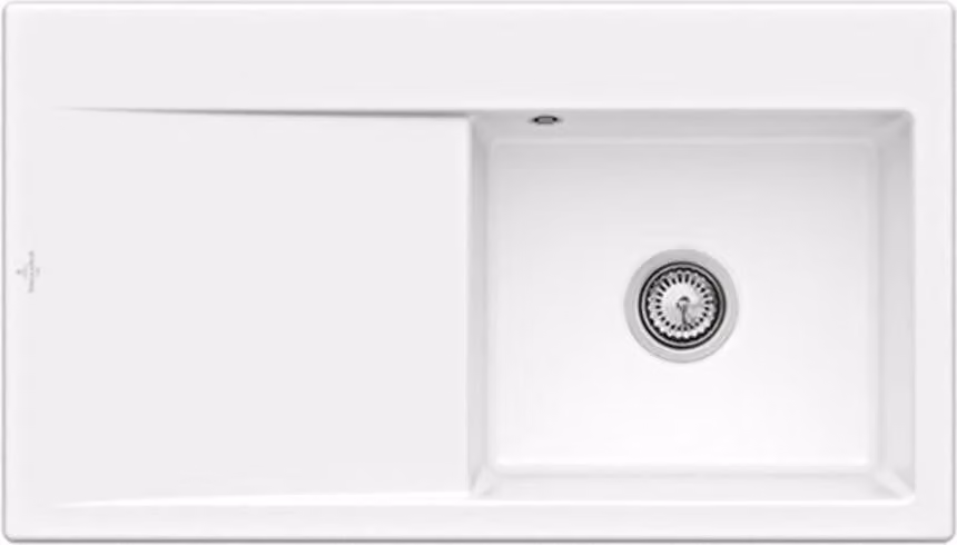 Lavello V&B Subway Style 50, destro, bianco alpin CeramicPlus
