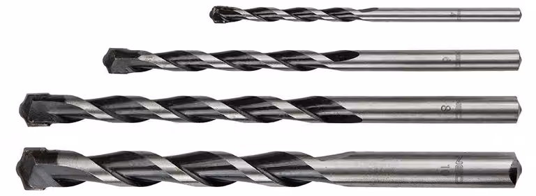 Punte per calcestruzzo 4-10 mm, set di 4 pezzi, punta a farfalla