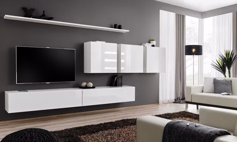 Wohnzimmermöbel Weiß Sideboard Designer Stil Modern Holzmöbel Einrichtung