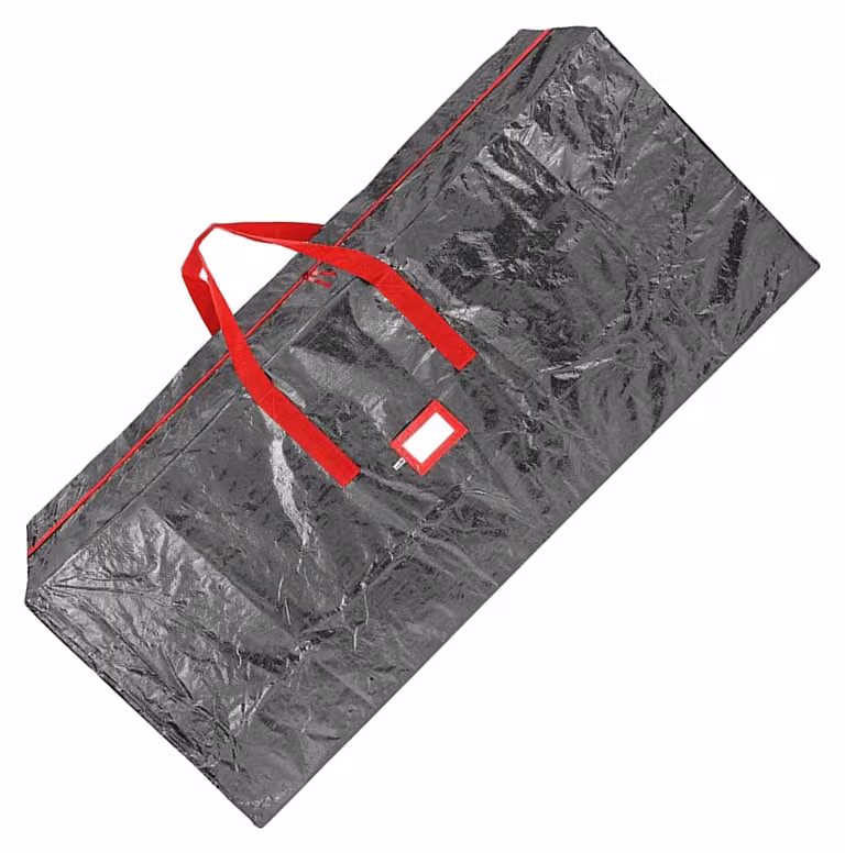 Borsa robusta per il trasporto degli alberi di Natale, realizzata in tessuto Oxford grigio, taglia M