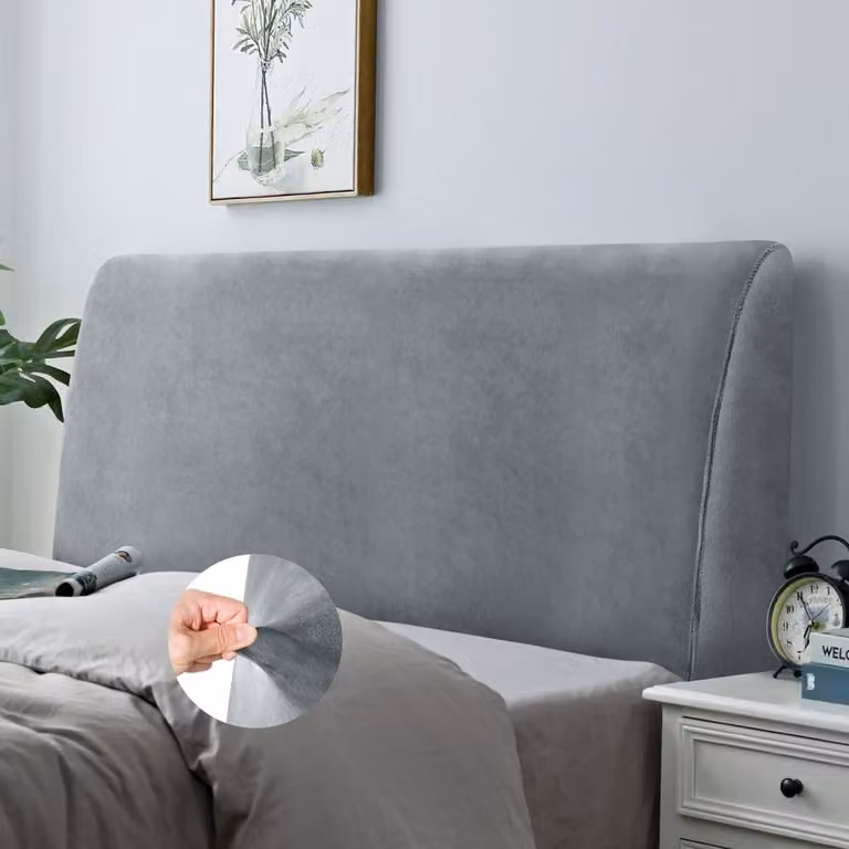 Copripiumino elasticizzato per letto matrimoniale con bordo decorativo