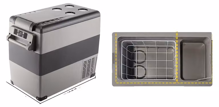Frigorifero portatile, compressore integrato, raffreddamento efficiente, 55 litri
