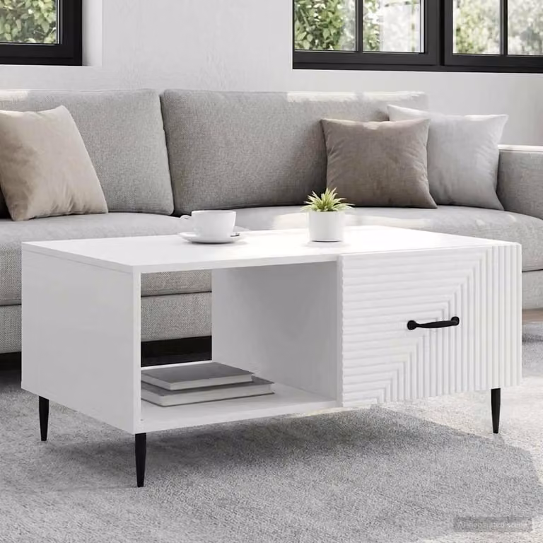 Maison Exclusive - Tavolino bianco 90 x 50 x 40 cm Materiale ligneo