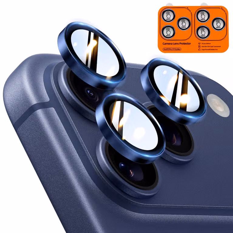 Set di 6 protezioni per fotocamera, compatibili con iPhone 17 Pro/17 Pro Max