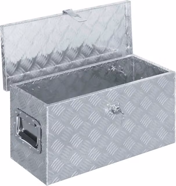 Cassetta in alluminio DESIGN IN Argento L: 61,5 cm, P: 26,5 cm, H: 30 cm CFW4685969