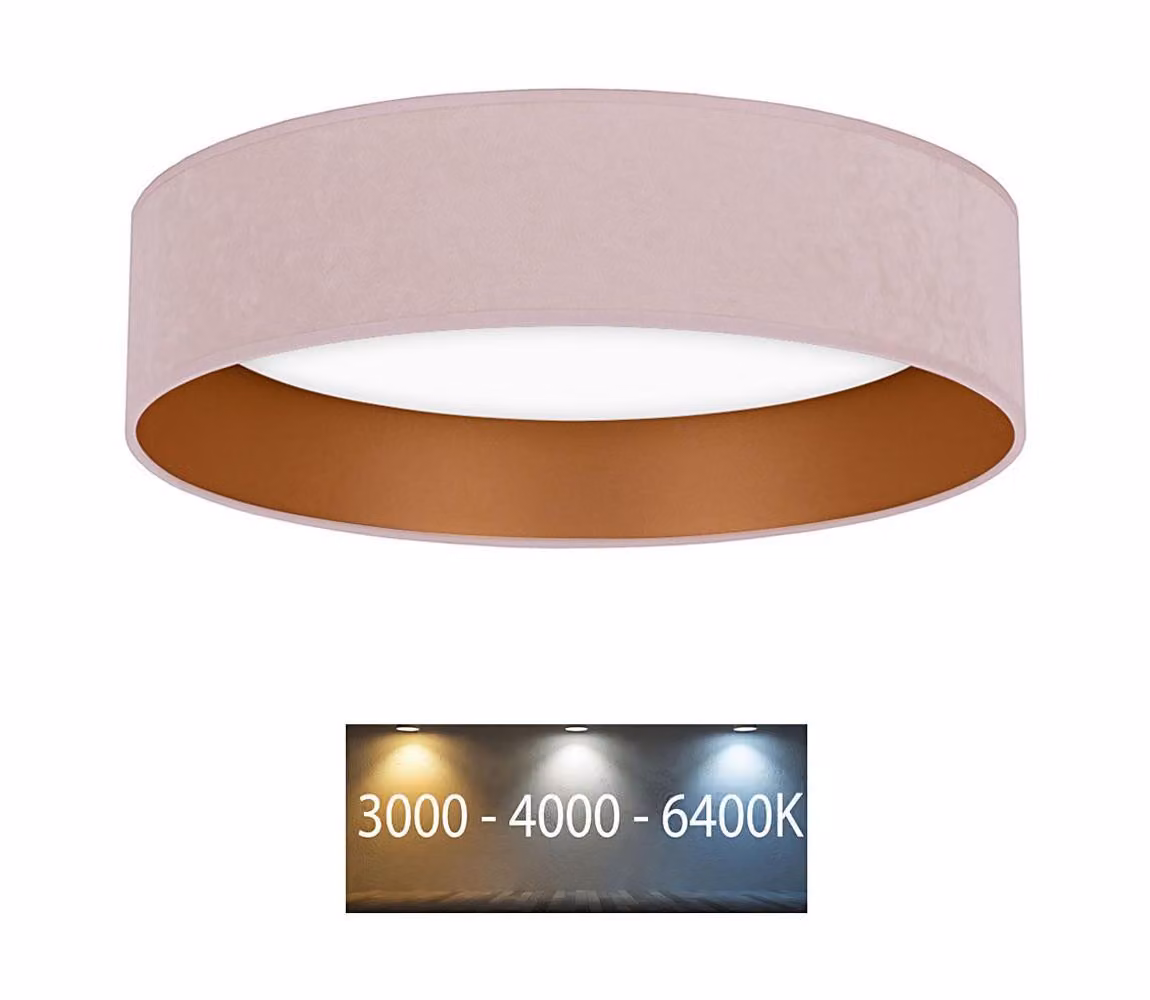 Brilagi - Lampada a soffitto VELVET LED/12W/230V d. 30 cm 3000K/4000K/6400K rosa/oro
