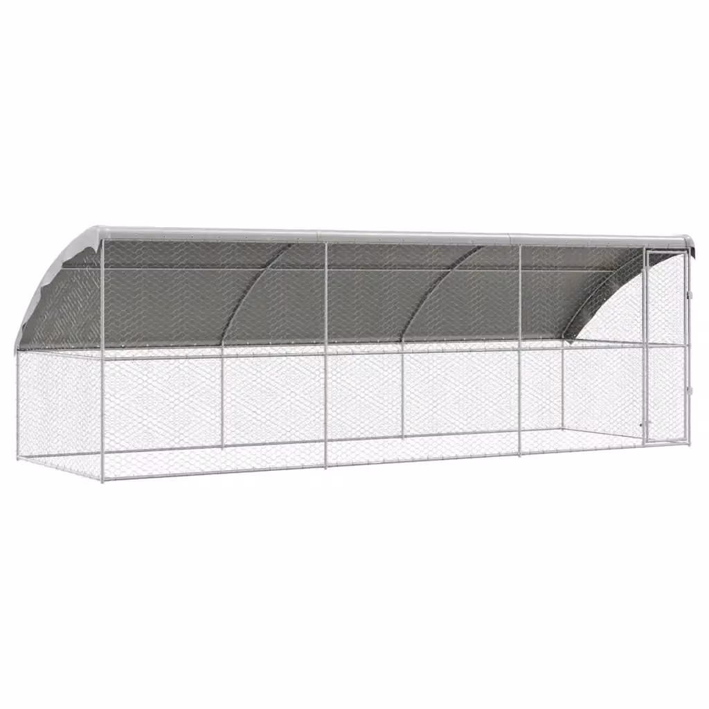 Cuccia per cani vidaXL in metallo argento resistente alle intemperie L: 6 m, P: 2 m, H: 2 m – 2