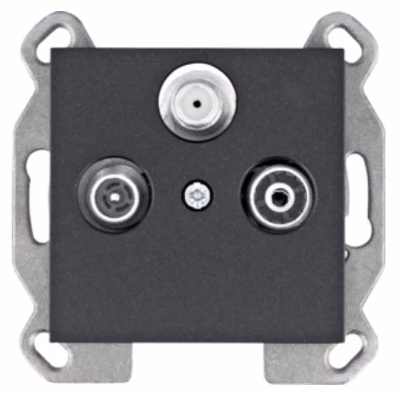 Presa RTV - Terminazione SAT, nera WL3113 Lumina Hager