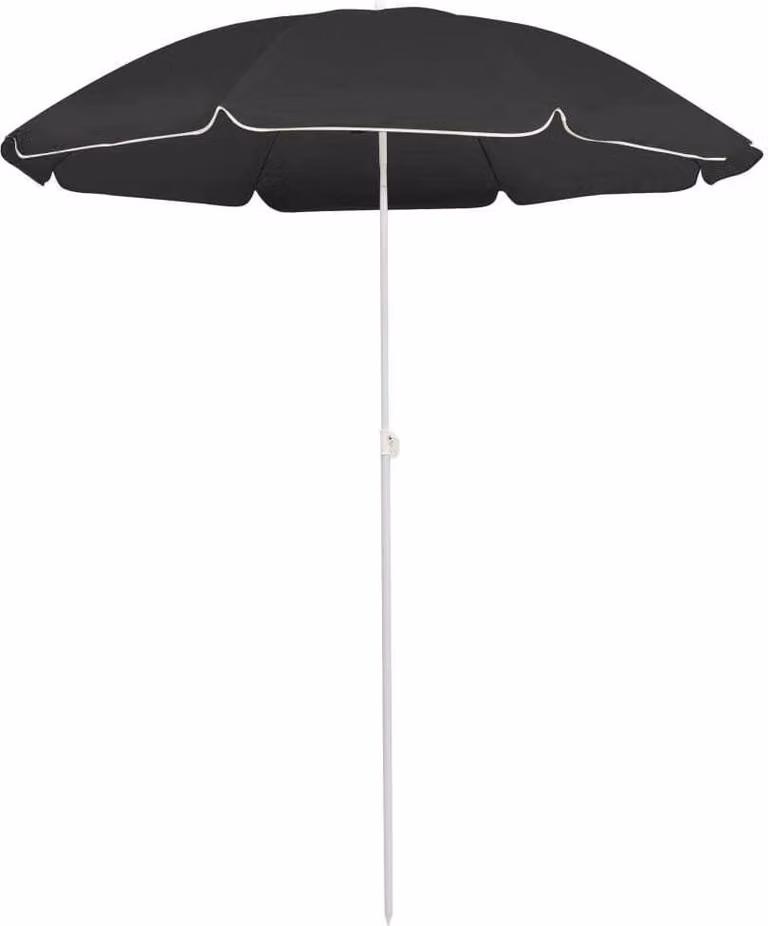 Ombrellone The Living Store con asta in acciaio antracite 180 cm