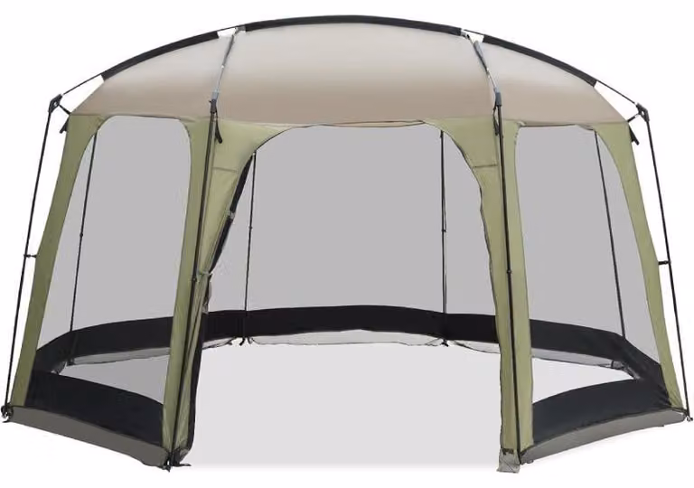 Tenda da giardino con zanzariera, modello RT56097FR, dimensioni 380 x 355 x 225 cm, colore verde