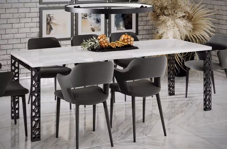 Tavolo pieghevole MATIO 80(215)x80 bianco lucido