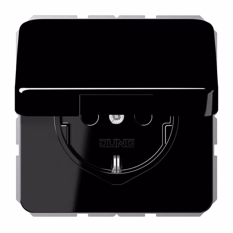 Presa Schuko 16 A 250V con coperchio incernierato - Presa CD 1520 BFKL SW