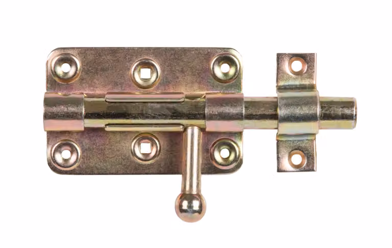 Alberts 129187 Catenaccio, con impugnatura rotonda e anello fisso, zincato, passivato a film spesso, piastra 99 x 68 mm, bullone Ø 15 mm, lunghezza totale 140 mm, set da 3