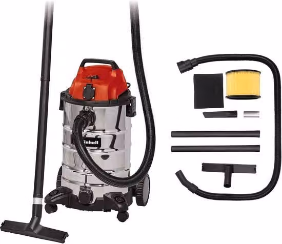 Aspiratore industriale di polvere senza sacco Einhell colore rosso