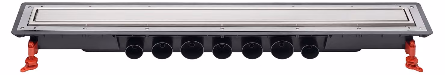 Scarico a pavimento da 900 mm, con griglia in acciaio inossidabile reversibile e finitura spazzolata