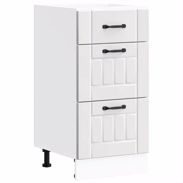 Mobile da cucina Lucca bianco in legno composito con vano contenitore e piedini regolabili L/P/H: 40 x 46 x 81,5 cm