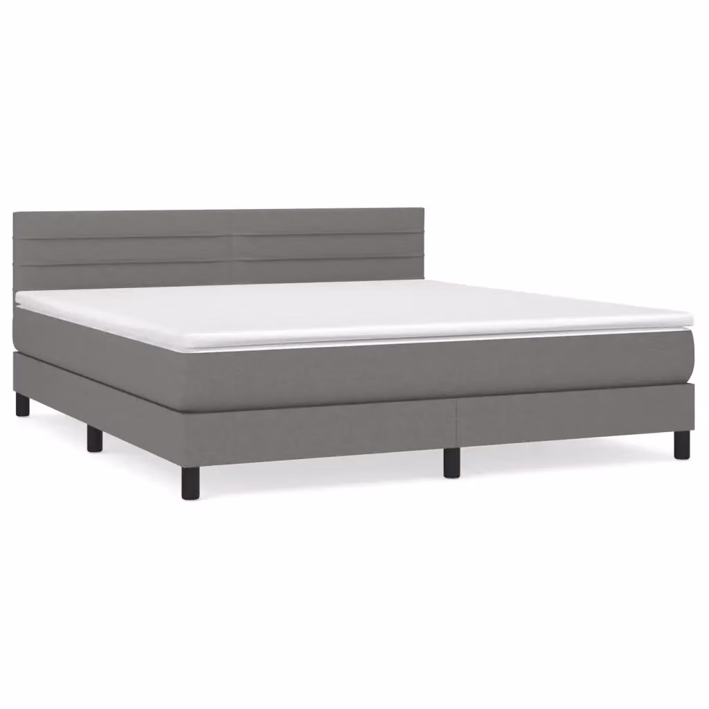 Letto Ibrido con Giroletto a Molle e Materasso vidaXL Grigio e Bianco L/P/H: 160 x 200 x 88 cm – 2