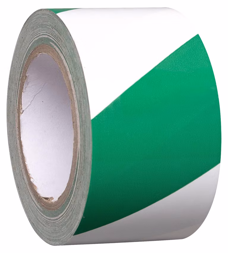 Nastro segnaletico da pavimento Moravia PROline-tape verde/bianco autoadesivo 50 mm x 33 m
