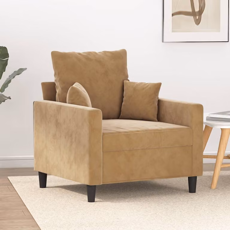 Maison Exclusive - Poltrona marrone 60 cm velluto