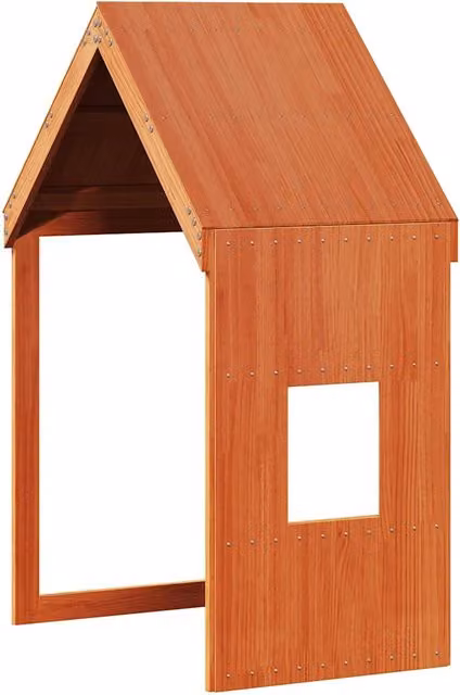Struttura a casetta per letto bambini in legno massello di pino color marrone cera DESIGN IN L/P/H: 60 x 89 x 134,5 cm CFW2133914