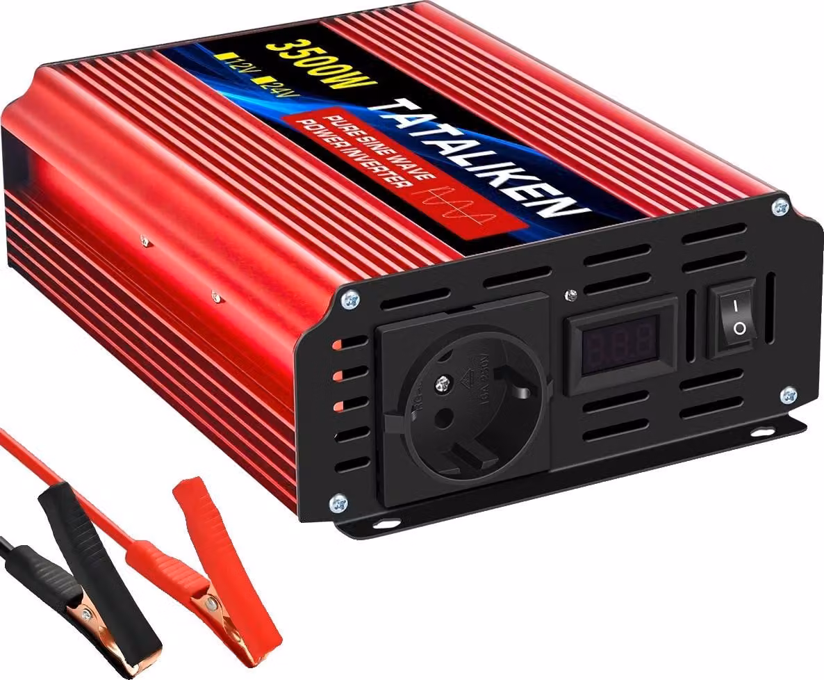 Inverter, uscita CA 220 V, compatibile con prese UE, 24 V 3500 W 220 V 50 Hz UE