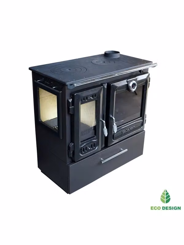 Stufa a legna indipendente con forno Outinfire 216 3D Box colore nero – 2