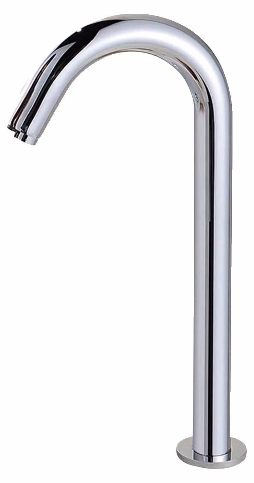 Rubinetto con sensore a infrarossi, funzionamento senza contatto, design in ottone resistente, colore argento