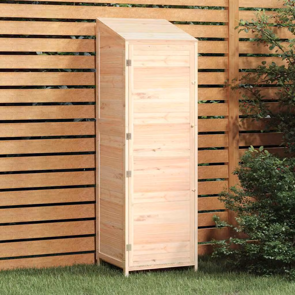 vidaXL Capanno da Giardino in Legno Massello di Abete, Colore Marrone e Beige, L: 55 cm, P: 52 cm, H: 174,5 cm