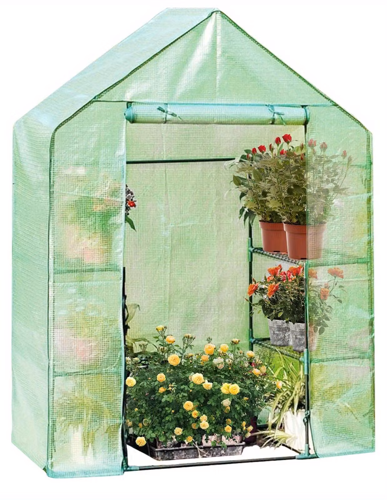 Kasfolie - Foliekas - Tuinkas - Minikas - Tenda Kasfolie - Verde - Struttura in MDF resistente - 143x73x195 cm