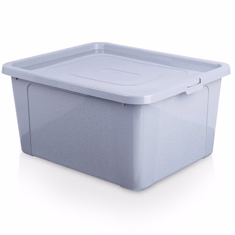 Contenitore in plastica, grande cassone porta giocattoli, 20 l, coperchio