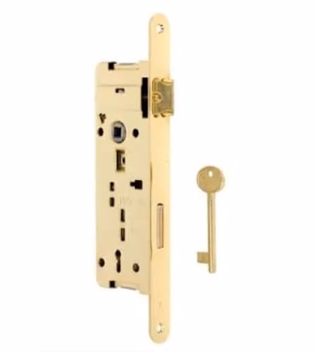 Serratura Patent Bordo Tondo Ottonata Mm.30