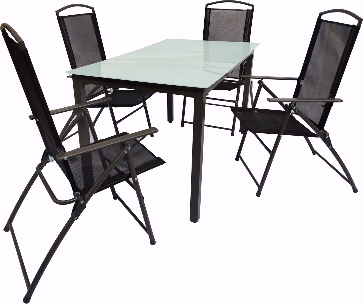 Set 5 pezzi mobili da giardino | gruppo posti a sedere gruppo da pranzo | 1x tavolo, 4x sedie | dimensioni tavolo ca. H. 76 x W. 140 x D. 80 cm | Set Hochlehner 140M