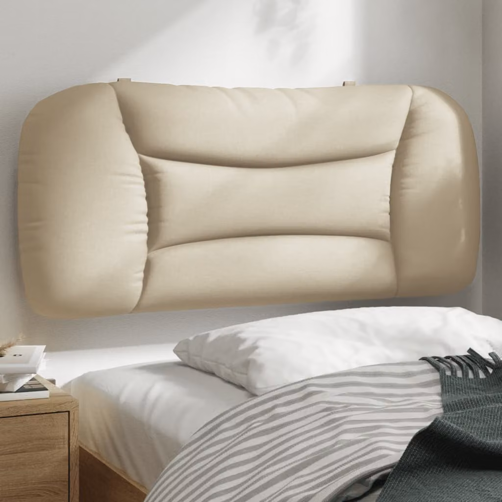 Cuscino Testiera vidaXL Hvar in Tessuto Beige, Larghezza: 80 cm