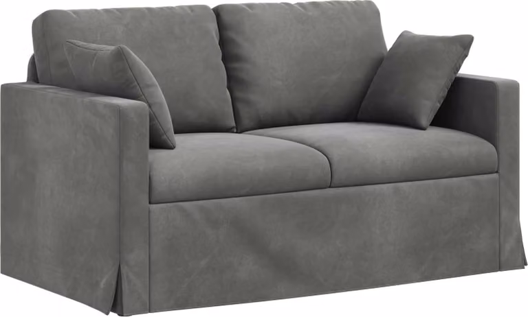 Divano Grigio scuro 138 x 78 x 80 cm Velluto