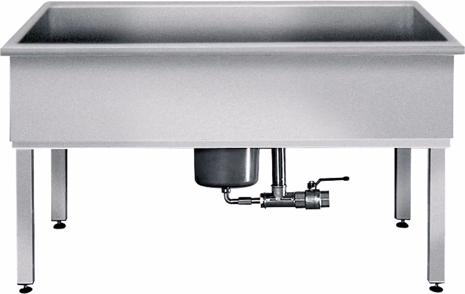 Lavello da lavoro KWC AR, SIRIUS, acciaio inox, 1000x800x600 mm, a forma di U, sifone per fango